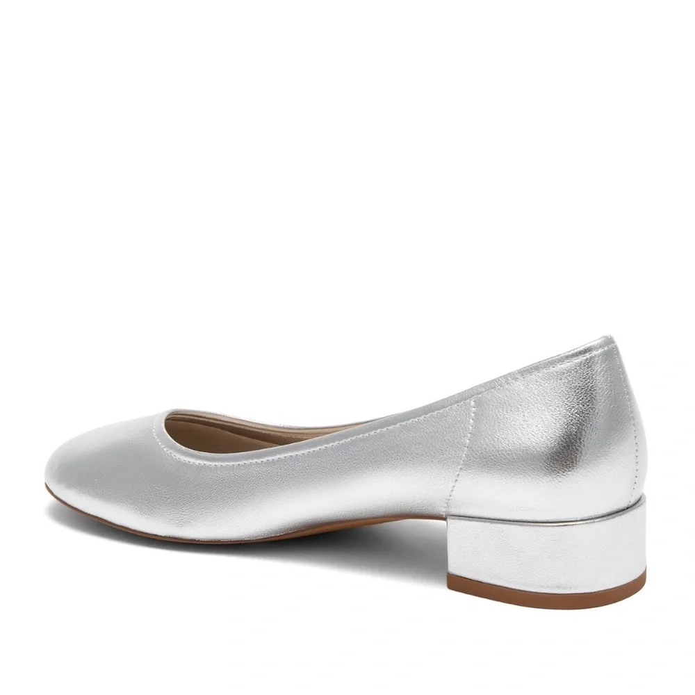 NEW Antropologie SILENT D ANNABELLE Pump Silver Sz‎ 9 Holiday
